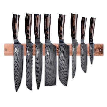 Knifeset + Wooden Strip