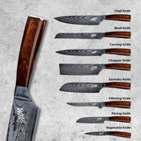 JapanCrafts® 8pcs Knife Set