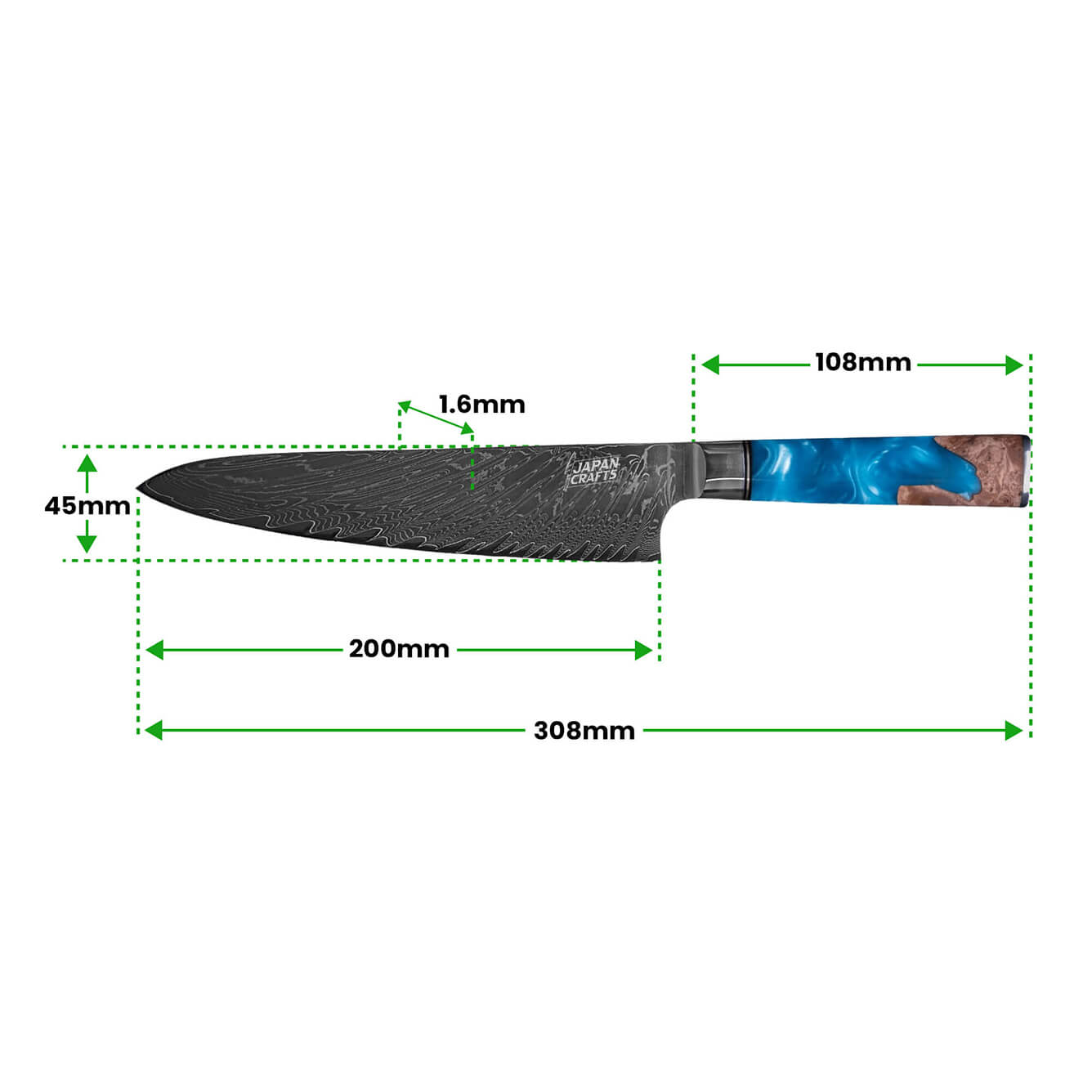 JapanCrafts Chef Knife Damaskus