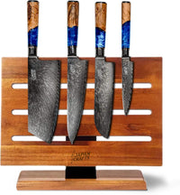 JapanCrafts 4pcs Deluxe Knifeset and Knifeblock Pro