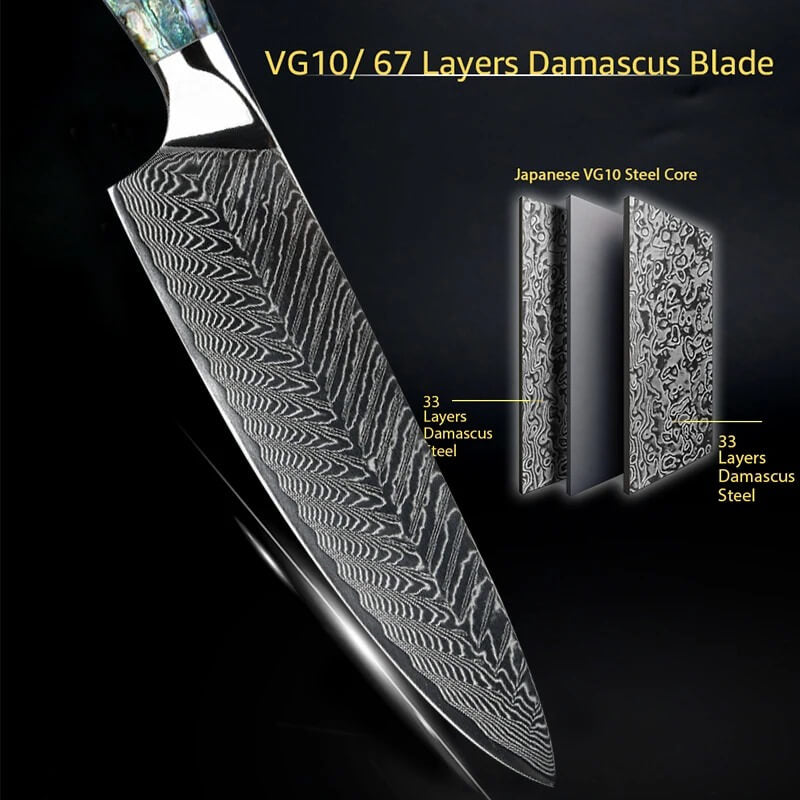 JapanCrafts Sheru Damascus Knives