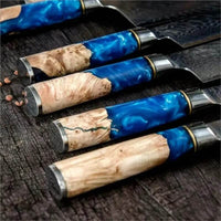 JapanCrafts 4pcs Damascus Knifeset